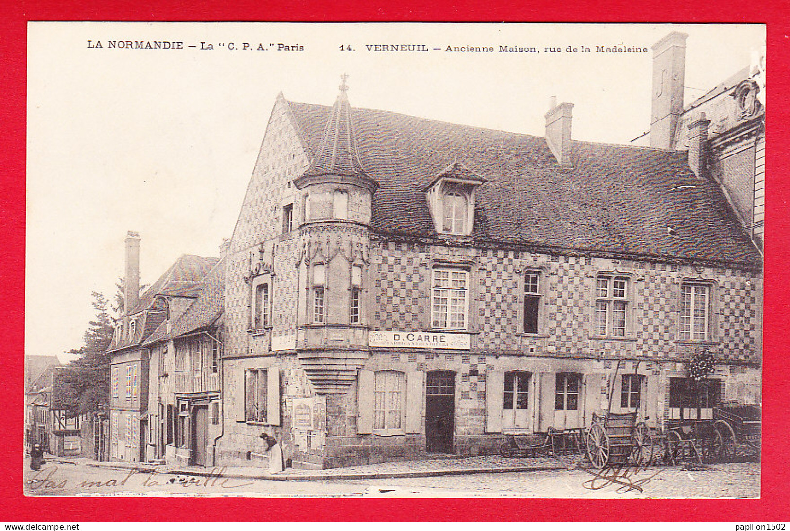 F-27-Verneuil-04P82  Ancienne Maison Rue De La Madeleine, Cpa Précurseur BE - Verneuil-sur-Avre