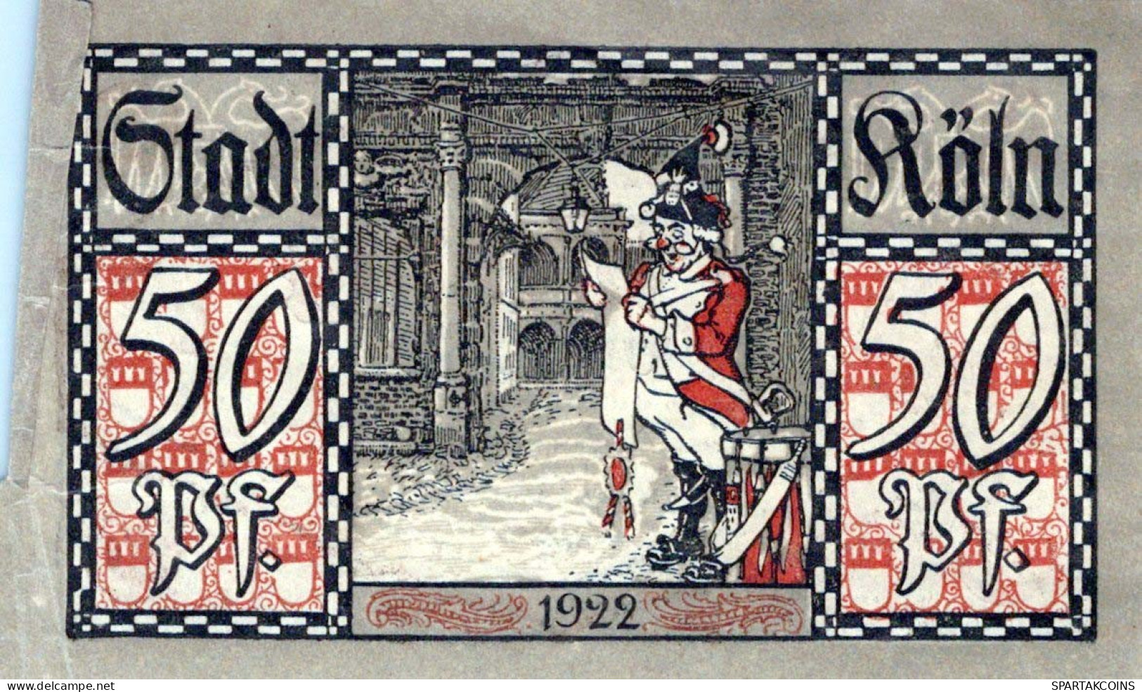50 PFENNIG 1922 Stadt COLOGNE Rhine DEUTSCHLAND Notgeld Banknote #PG379 - [11] Local Banknote Issues