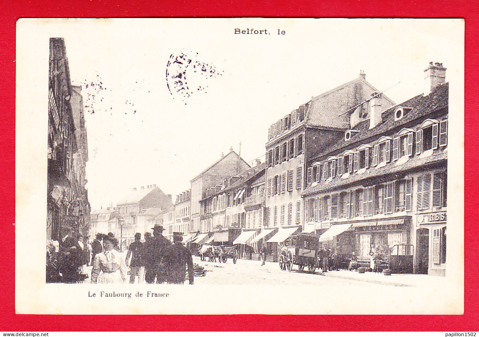 F-90-Belfort-16P82  Le Faubourg De France, Commerces, Animation, Cpa BE - Belfort - Stad