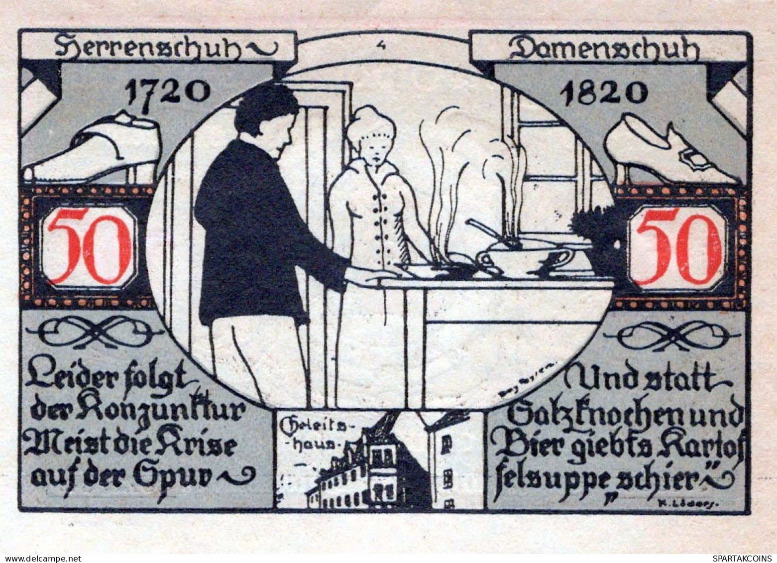 50 PFENNIG 1921 Stadt WEISSENFELS Saxony UNC DEUTSCHLAND Notgeld Banknote #PI007 - [11] Local Banknote Issues