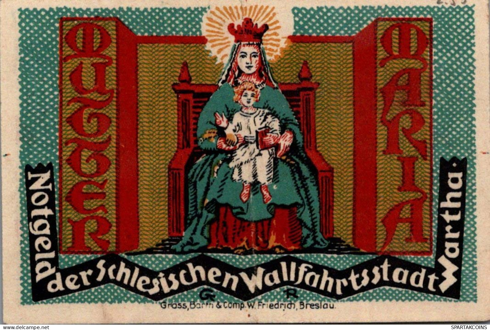 50 PFENNIG 1921 Stadt Wartha DEUTSCHLAND Notgeld Papiergeld Banknote #PG053 - [11] Emisiones Locales