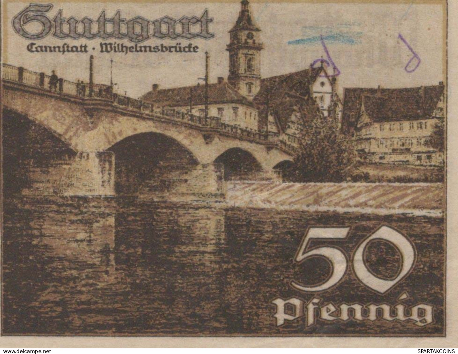50 PFENNIG 1921 Stadt STUTTGART Württemberg UNC DEUTSCHLAND Notgeld #PC444 - [11] Emisiones Locales