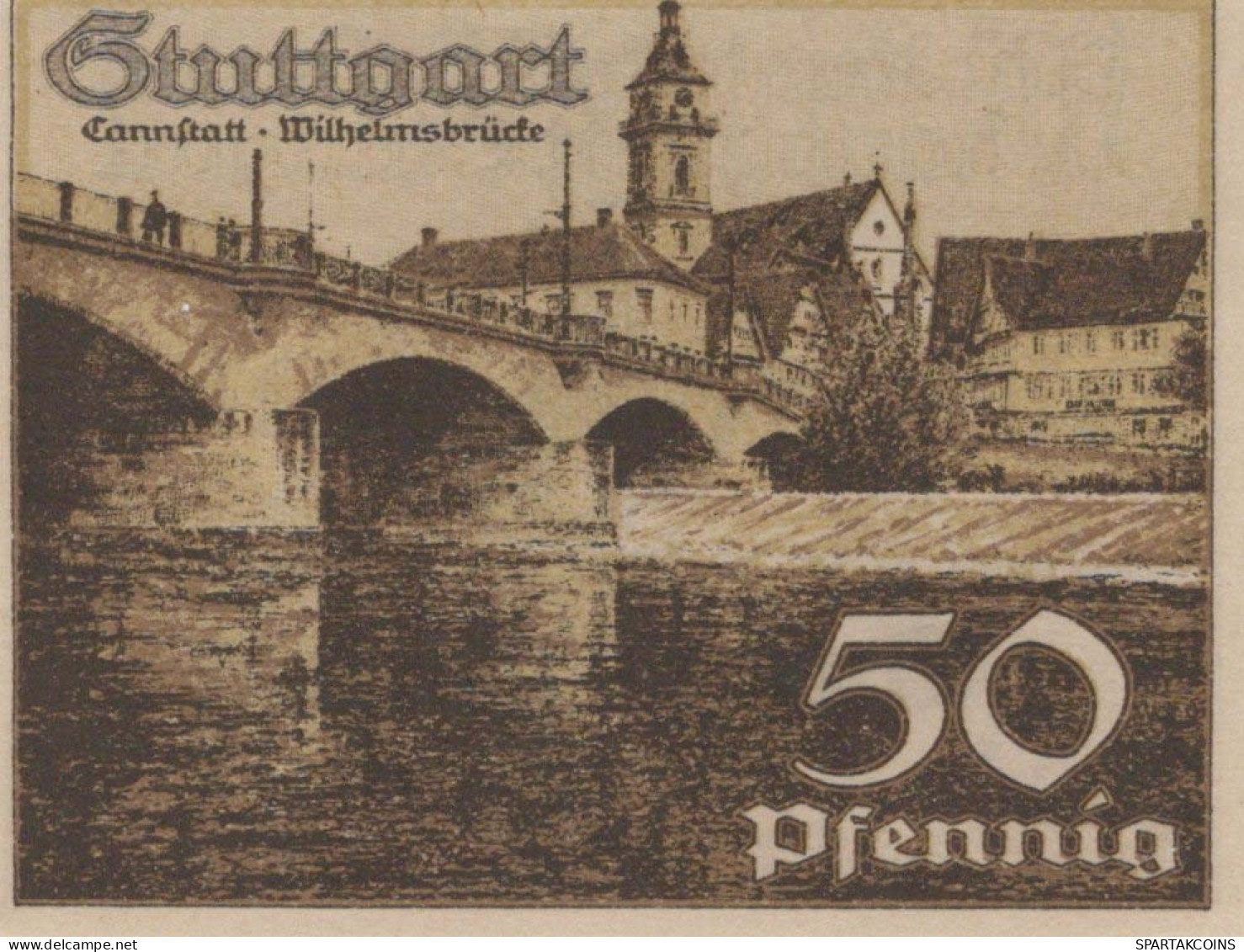 50 PFENNIG 1921 Stadt STUTTGART Württemberg UNC DEUTSCHLAND Notgeld #PC439 - [11] Emissions Locales