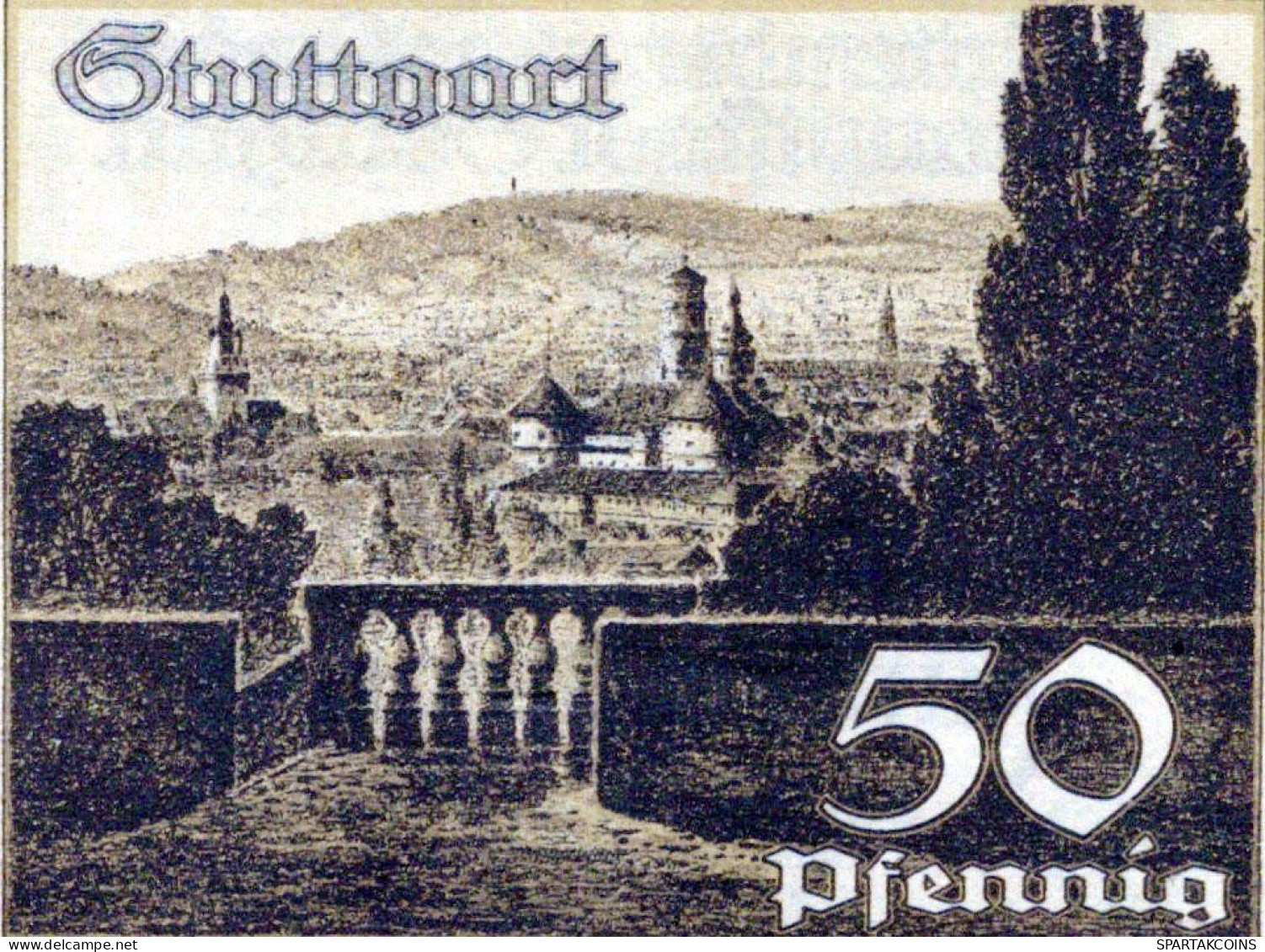 50 PFENNIG 1921 Stadt STUTTGART Württemberg UNC DEUTSCHLAND Notgeld #PC436 - [11] Emissions Locales