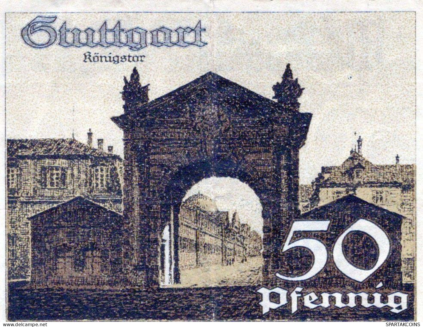 50 PFENNIG 1921 Stadt STUTTGART Württemberg UNC DEUTSCHLAND Notgeld #PC435 - Lokale Ausgaben