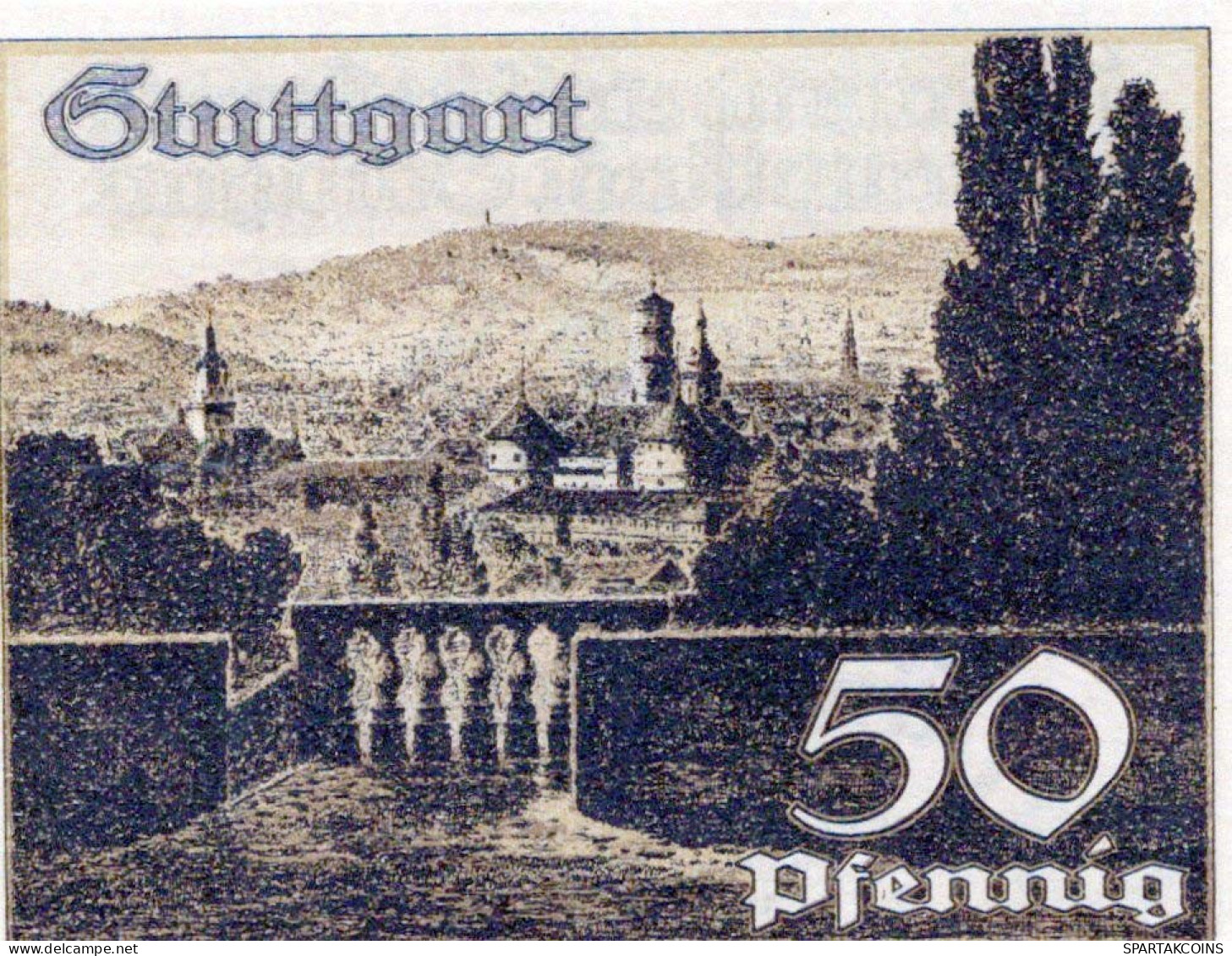 50 PFENNIG 1921 Stadt STUTTGART Württemberg UNC DEUTSCHLAND Notgeld #PC414 - [11] Lokale Uitgaven