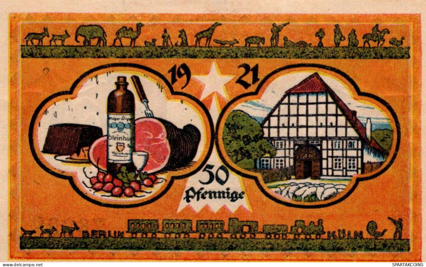 50 PFENNIG 1921 Stadt STEINHEIM IN WESTFALEN Westphalia UNC DEUTSCHLAND #PH964 - [11] Emissions Locales