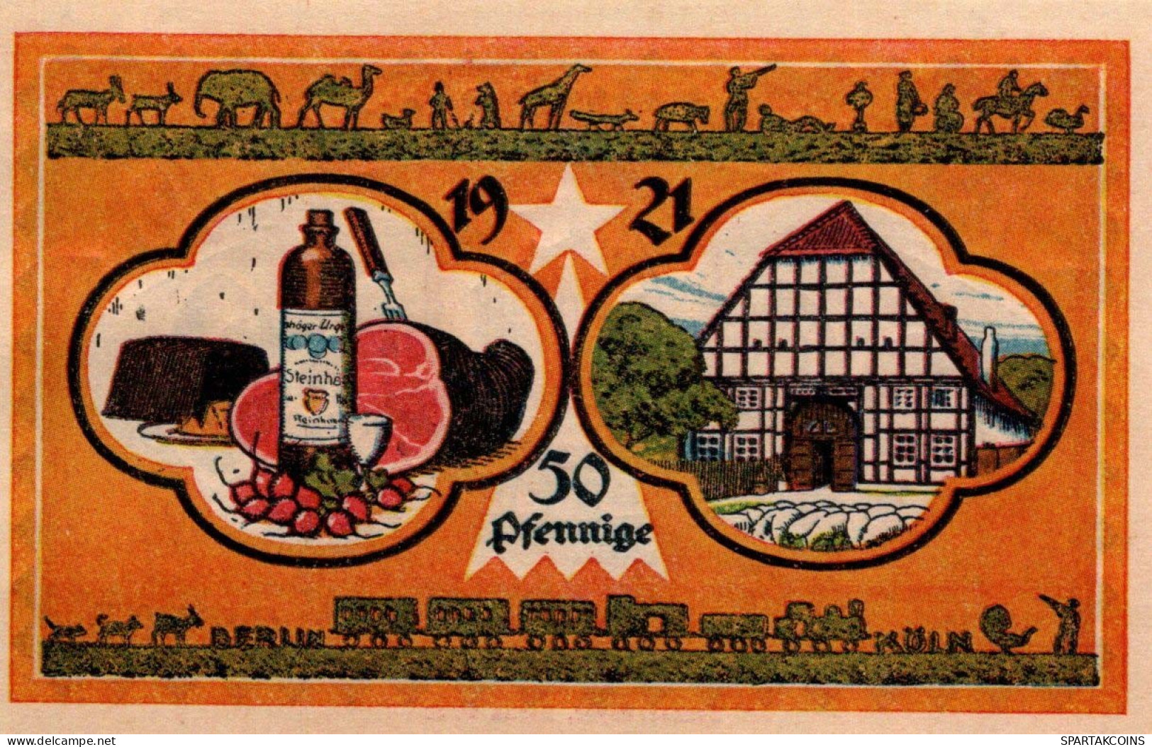 50 PFENNIG 1921 Stadt STEINHEIM IN WESTFALEN Westphalia UNC DEUTSCHLAND #PI962 - [11] Lokale Uitgaven