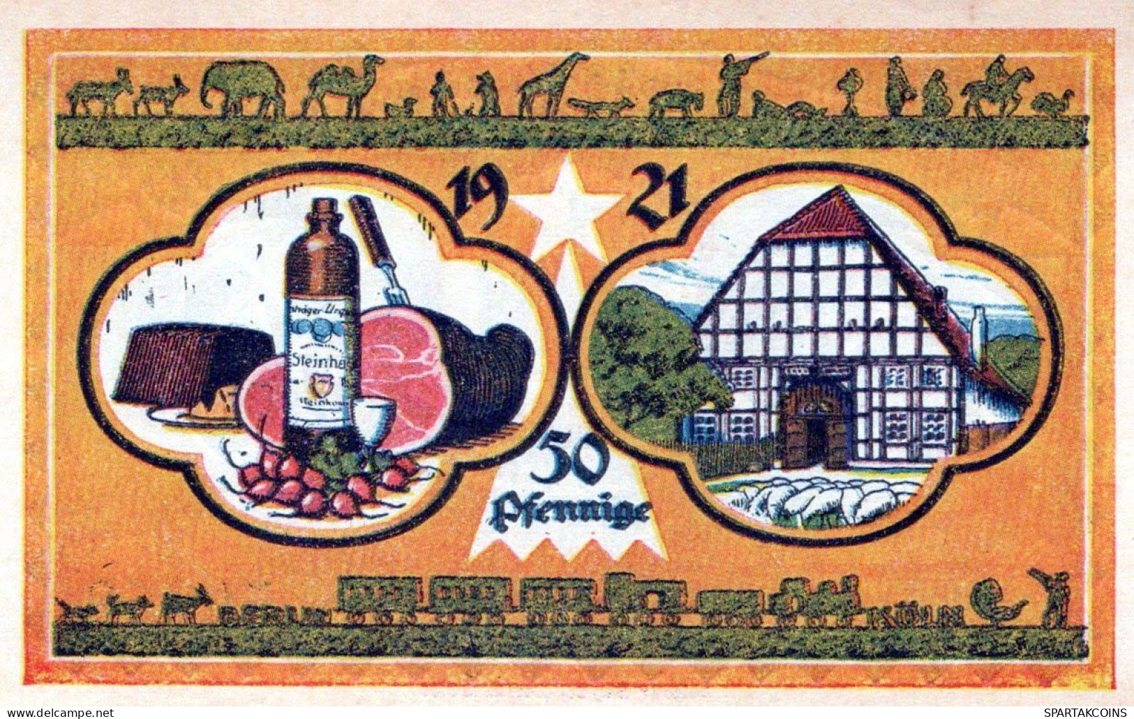 50 PFENNIG 1921 Stadt STEINHEIM IN WESTFALEN Westphalia UNC DEUTSCHLAND #PI979 - [11] Lokale Uitgaven