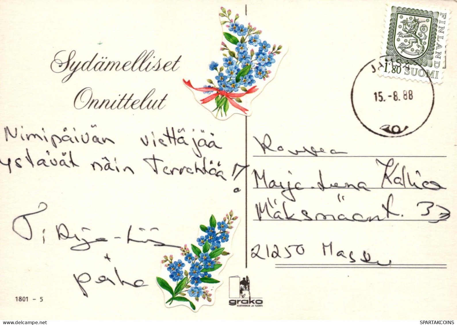 FLORES Vintage Tarjeta Postal CPSM #PAS198.ES - Fleurs