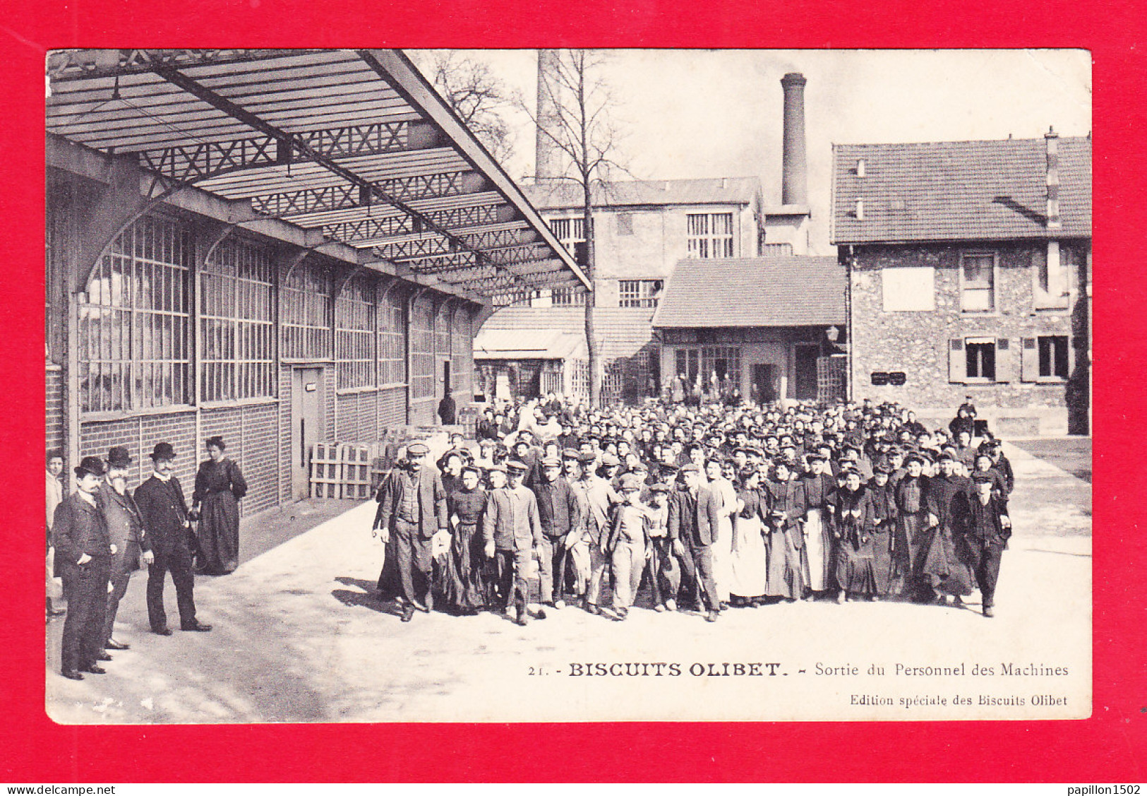 F-92-Suresnes-26Ph100  Biscuits OLIBET, Sortie Du Personnel Des Machines, Cpa BE - Suresnes