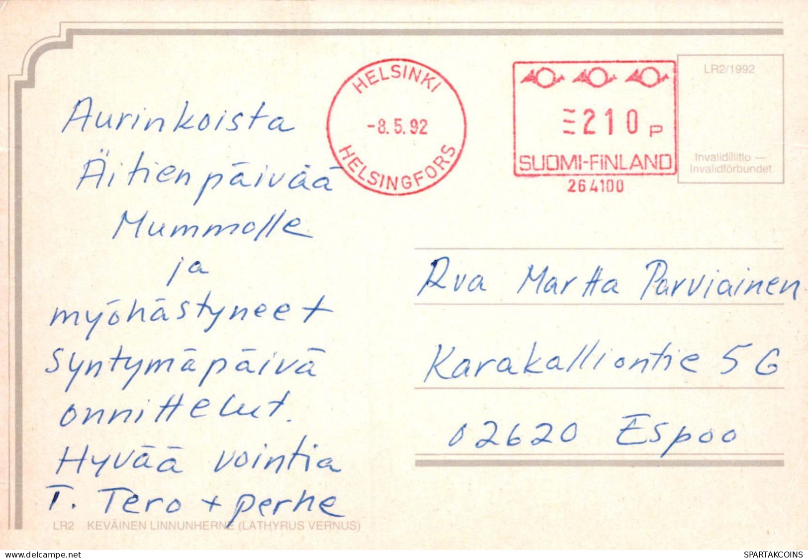 FLORES Vintage Tarjeta Postal CPSM #PAR477.ES - Flores