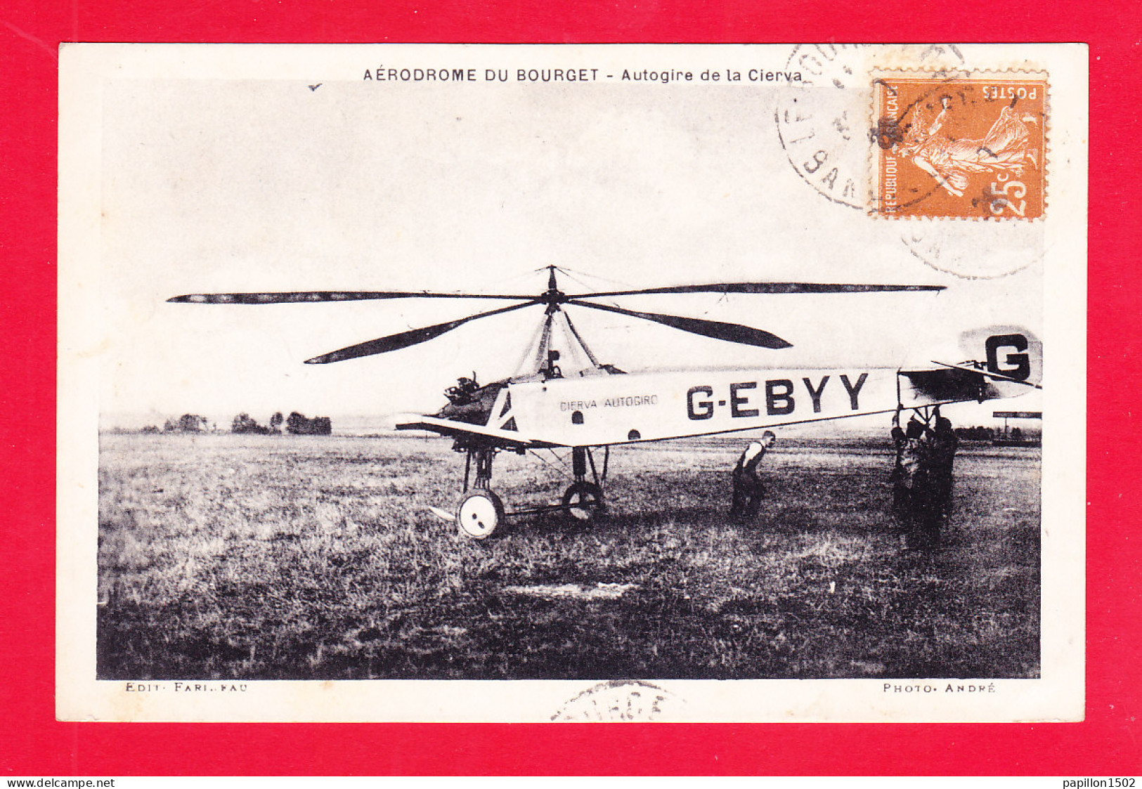 Aviation-527Ph100  Aérodrome Du Bourget, Autogire De La Cierva, Cpa BE - 1919-1938: Between Wars