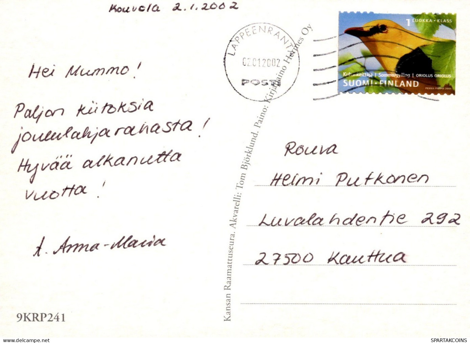 PÁJARO Animales Vintage Tarjeta Postal CPSM #PAN405.ES - Oiseaux