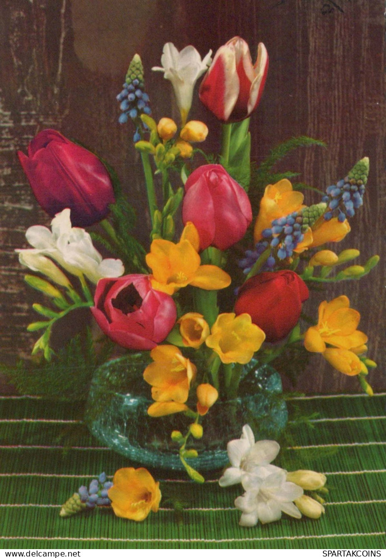 FLORES Vintage Tarjeta Postal CPSM #PAR115.ES - Flores