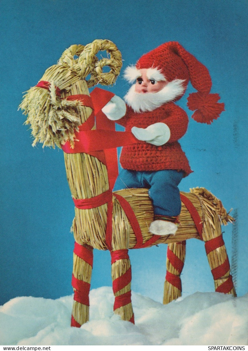 PAPÁ NOEL NAVIDAD Fiesta Vintage Tarjeta Postal CPSM #PAK058.ES - Santa Claus