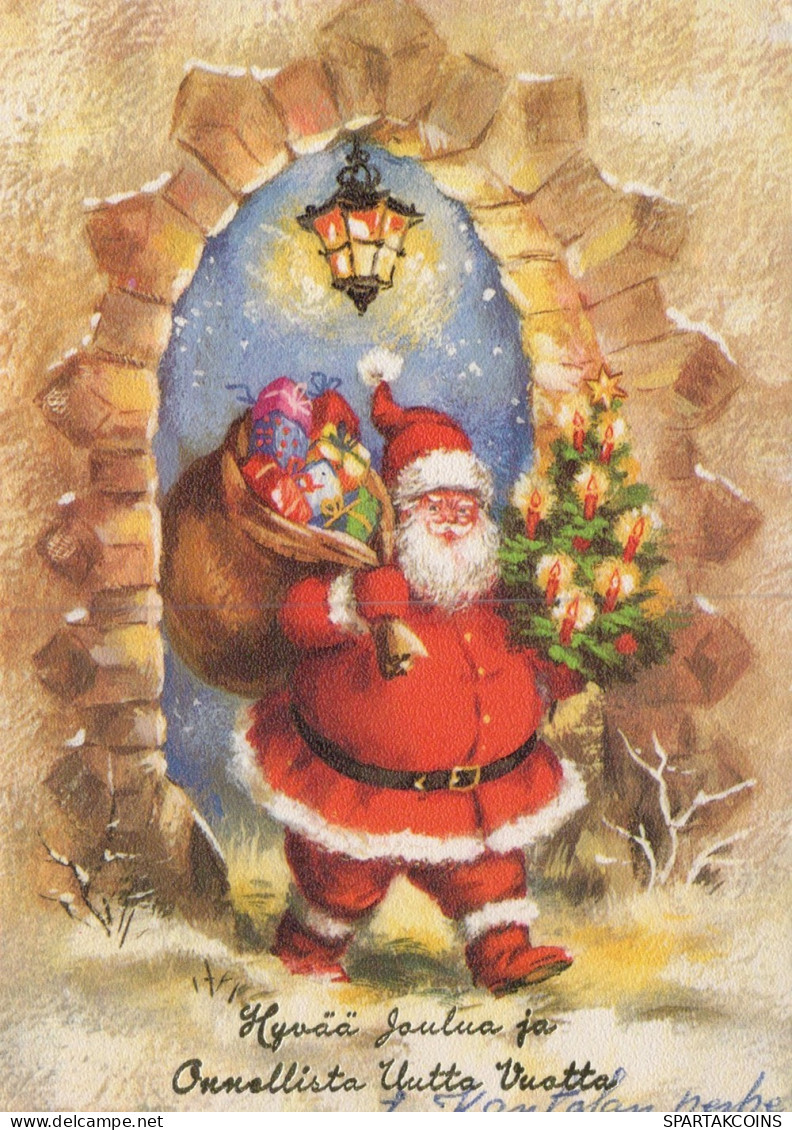 PAPÁ NOEL NAVIDAD Fiesta Vintage Tarjeta Postal CPSM #PAK821.ES - Santa Claus