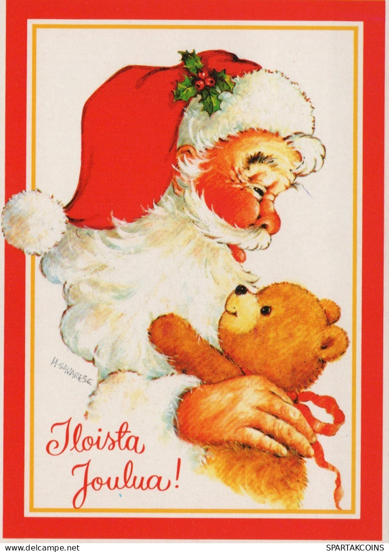 PAPÁ NOEL NAVIDAD Fiesta Vintage Tarjeta Postal CPSM #PAJ850.ES - Santa Claus