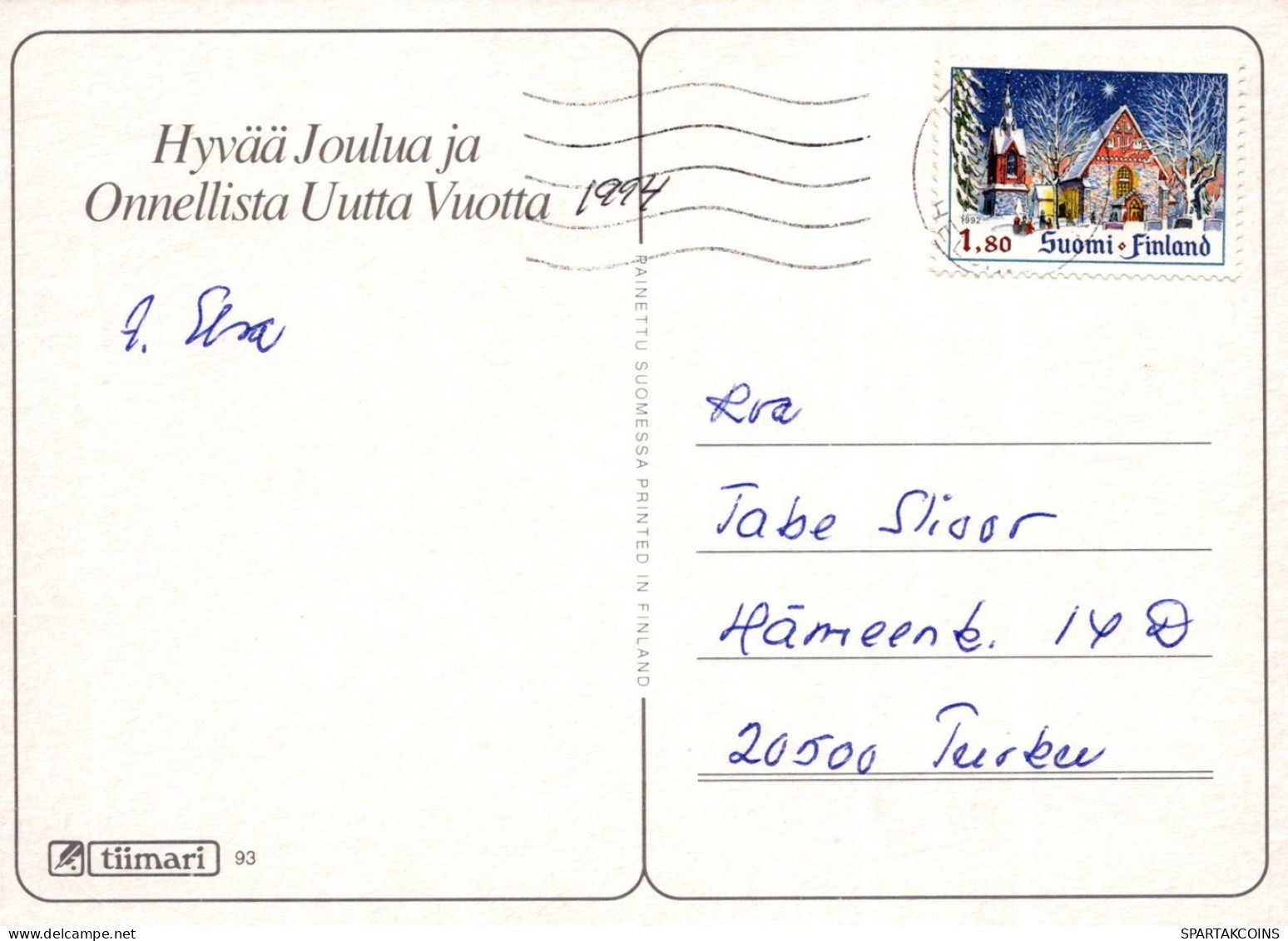 PAPÁ NOEL NAVIDAD Fiesta Vintage Tarjeta Postal CPSM #PAJ850.ES - Santa Claus