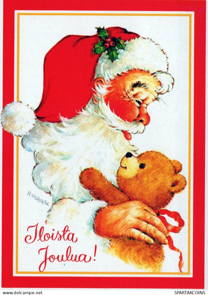 PAPÁ NOEL NAVIDAD Fiesta Vintage Tarjeta Postal CPSM #PAJ850.ES - Santa Claus