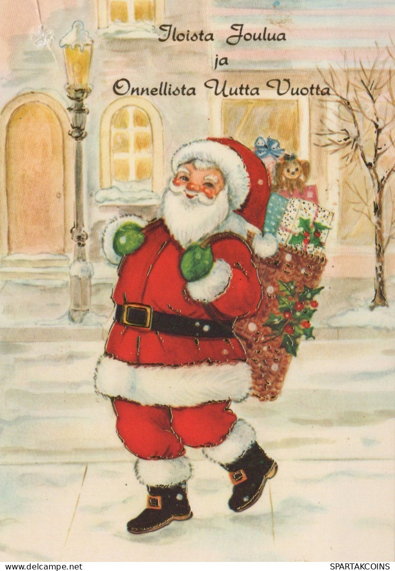 PAPÁ NOEL NAVIDAD Fiesta Vintage Tarjeta Postal CPSM #PAJ644.ES - Santa Claus