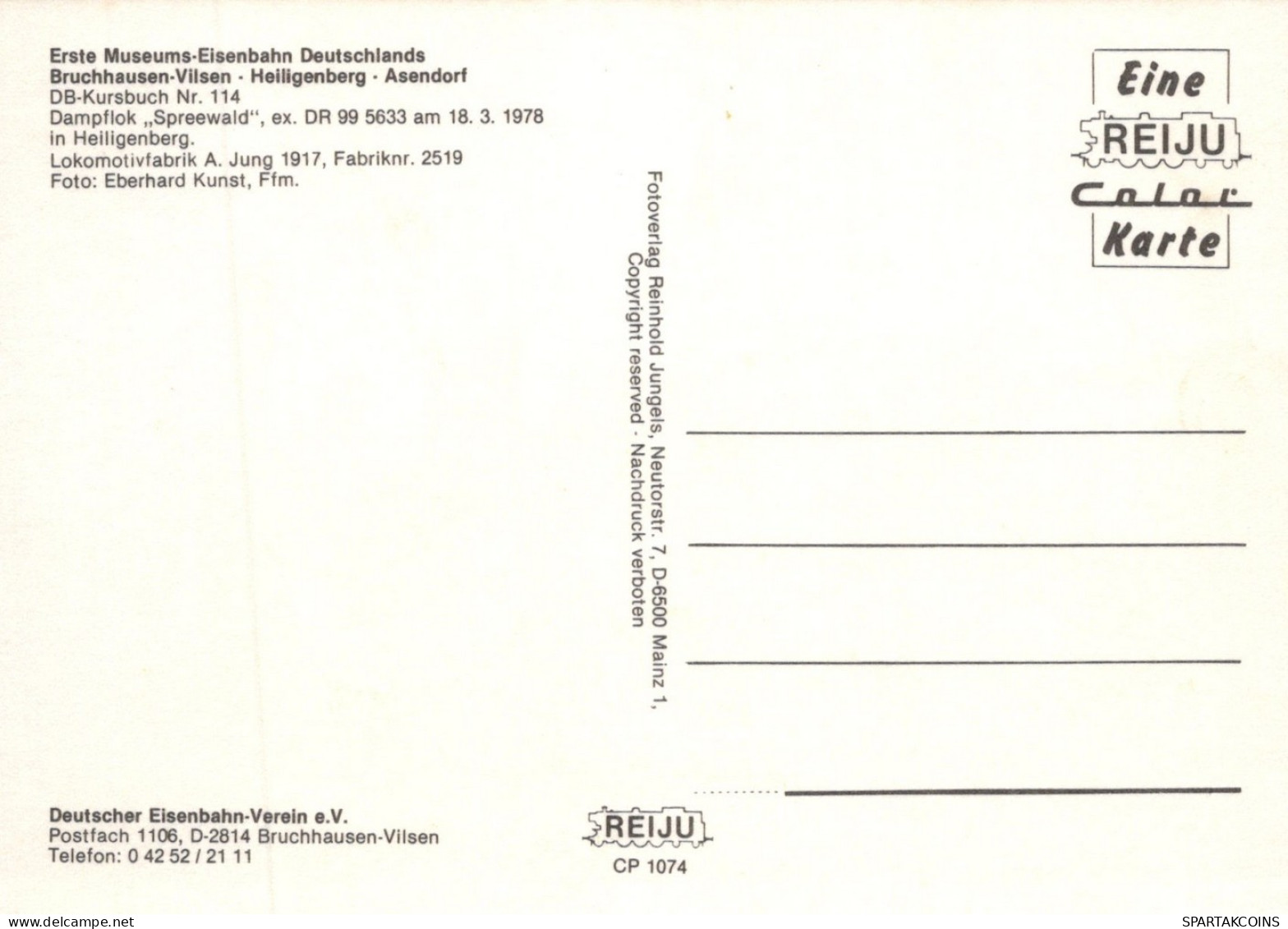TREN TRANSPORTE Ferroviario Vintage Tarjeta Postal CPSM #PAA862.ES - Treinen