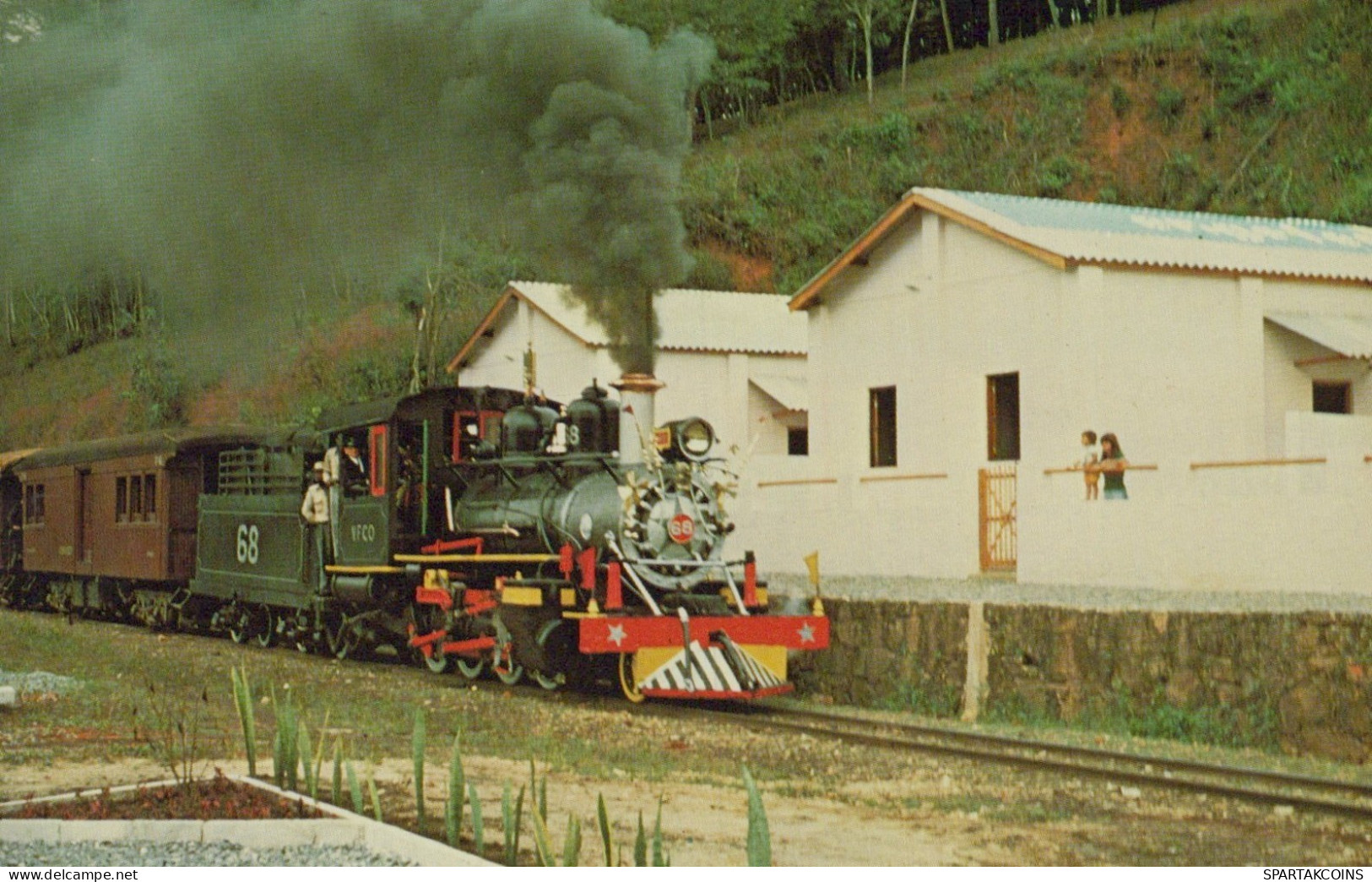 TREN TRANSPORTE Ferroviario Vintage Tarjeta Postal CPSMF #PAA528.ES - Treni