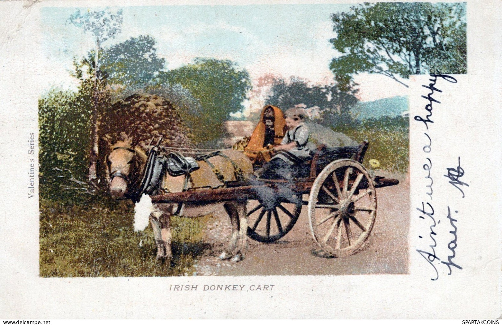 DONKEY Animals Vintage Antique Old CPA Postcard #PAA217.GB - Donkeys
