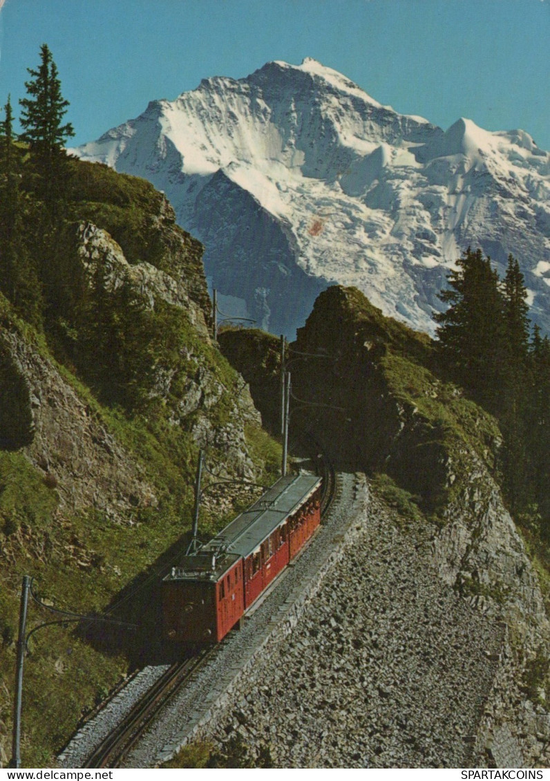 TREN TRANSPORTE Ferroviario Vintage Tarjeta Postal CPSM #PAA661.ES - Treni