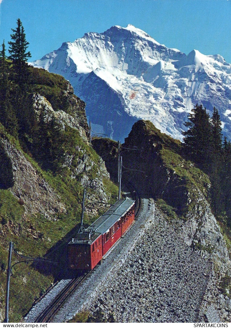 TREN TRANSPORTE Ferroviario Vintage Tarjeta Postal CPSM #PAA661.ES - Treni