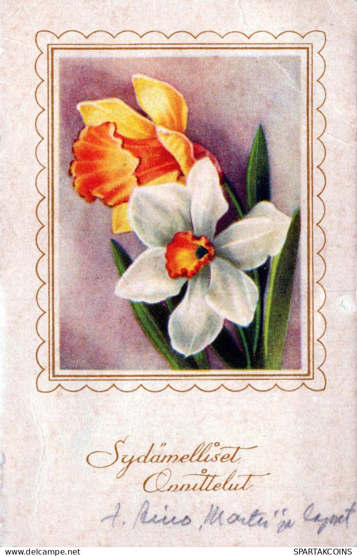 FLOWERS Vintage Postcard CPA #PKE660.GB - Fleurs