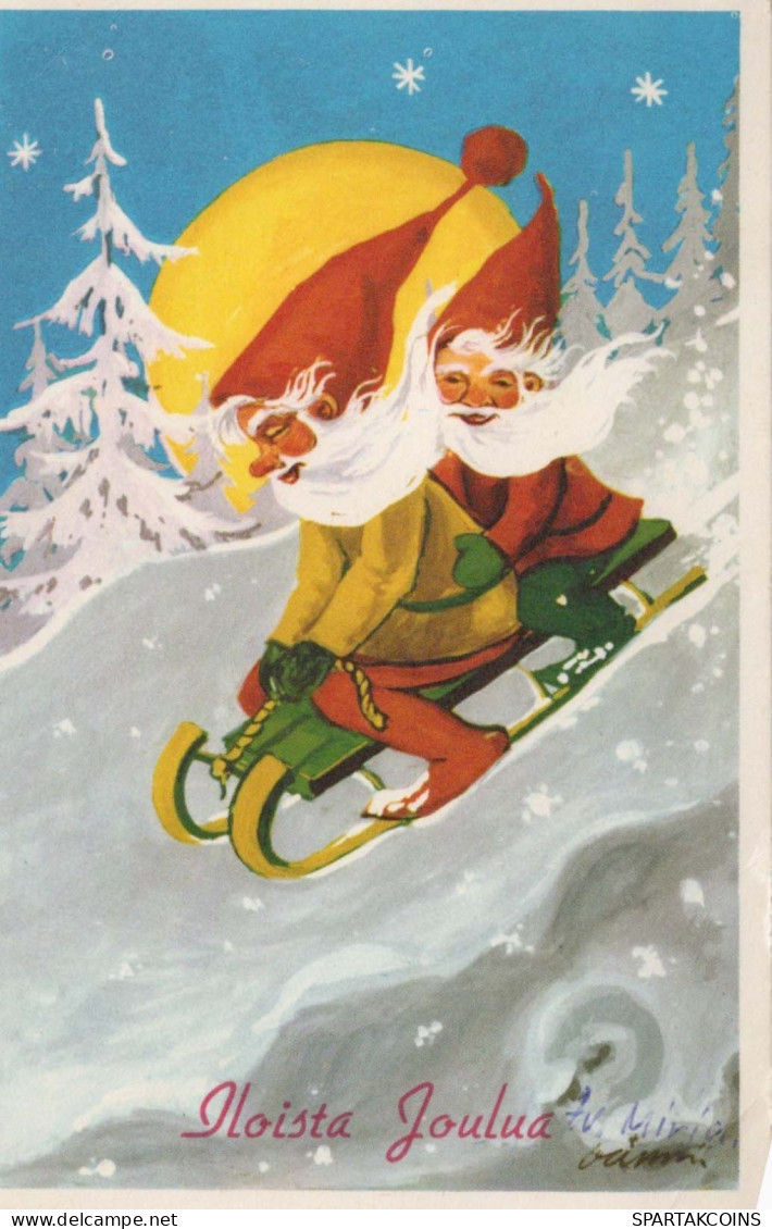 SANTA CLAUS Happy New Year Christmas Vintage Postcard CPSMPF #PKG323.GB - Santa Claus