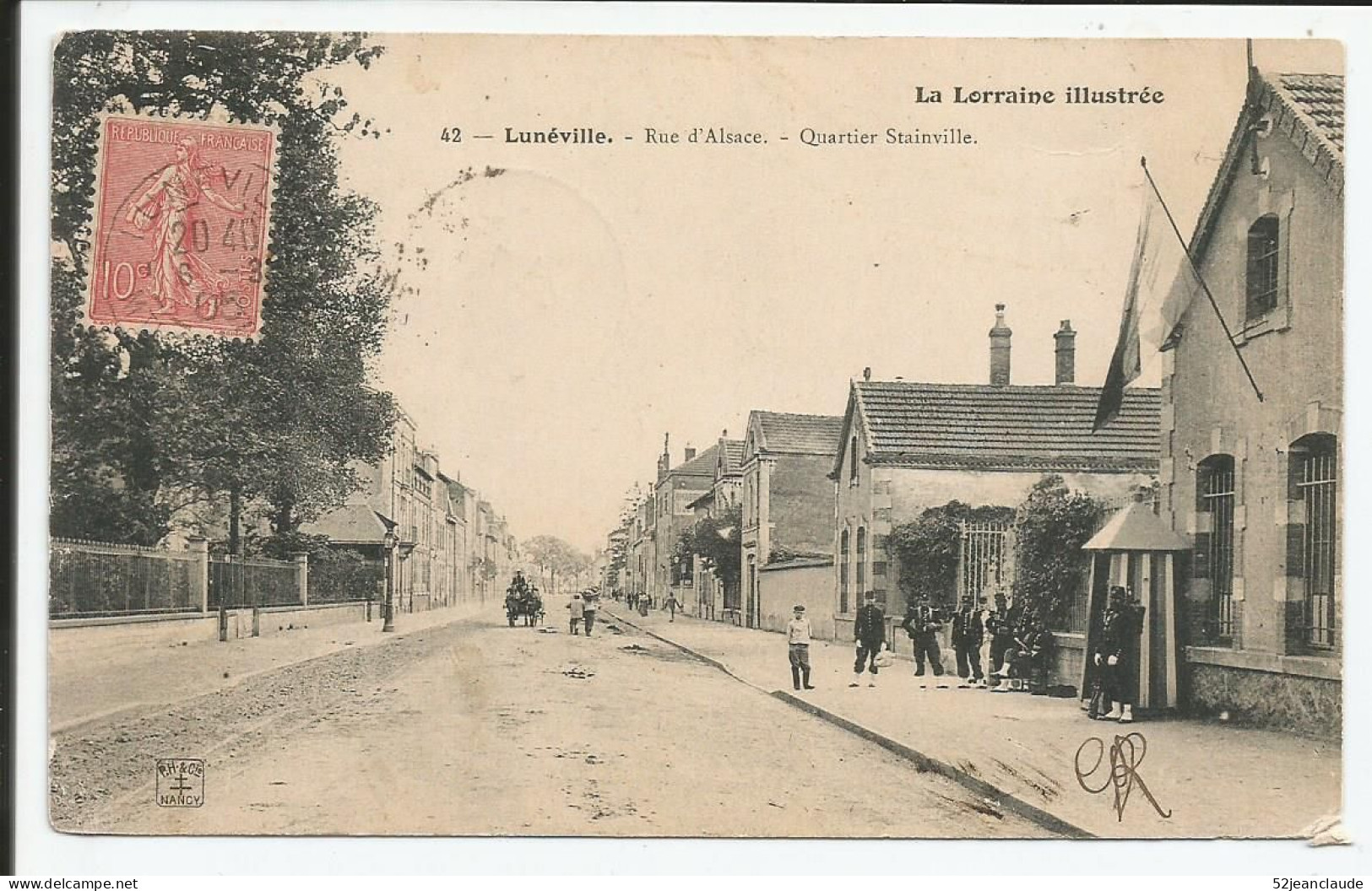 Rue D'Alsace Quartier Stainville  1905   N° 42 - Luneville