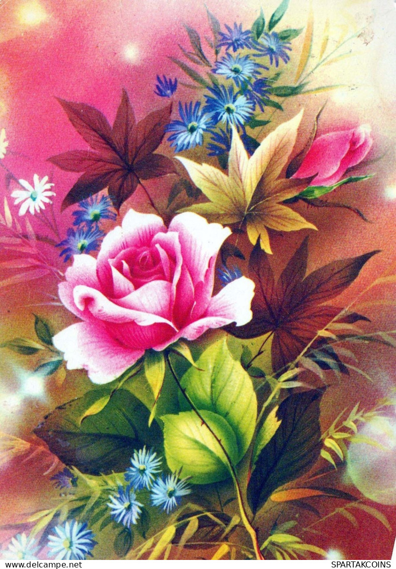FLOWERS Vintage Postcard CPSM #PBZ424.GB - Fleurs