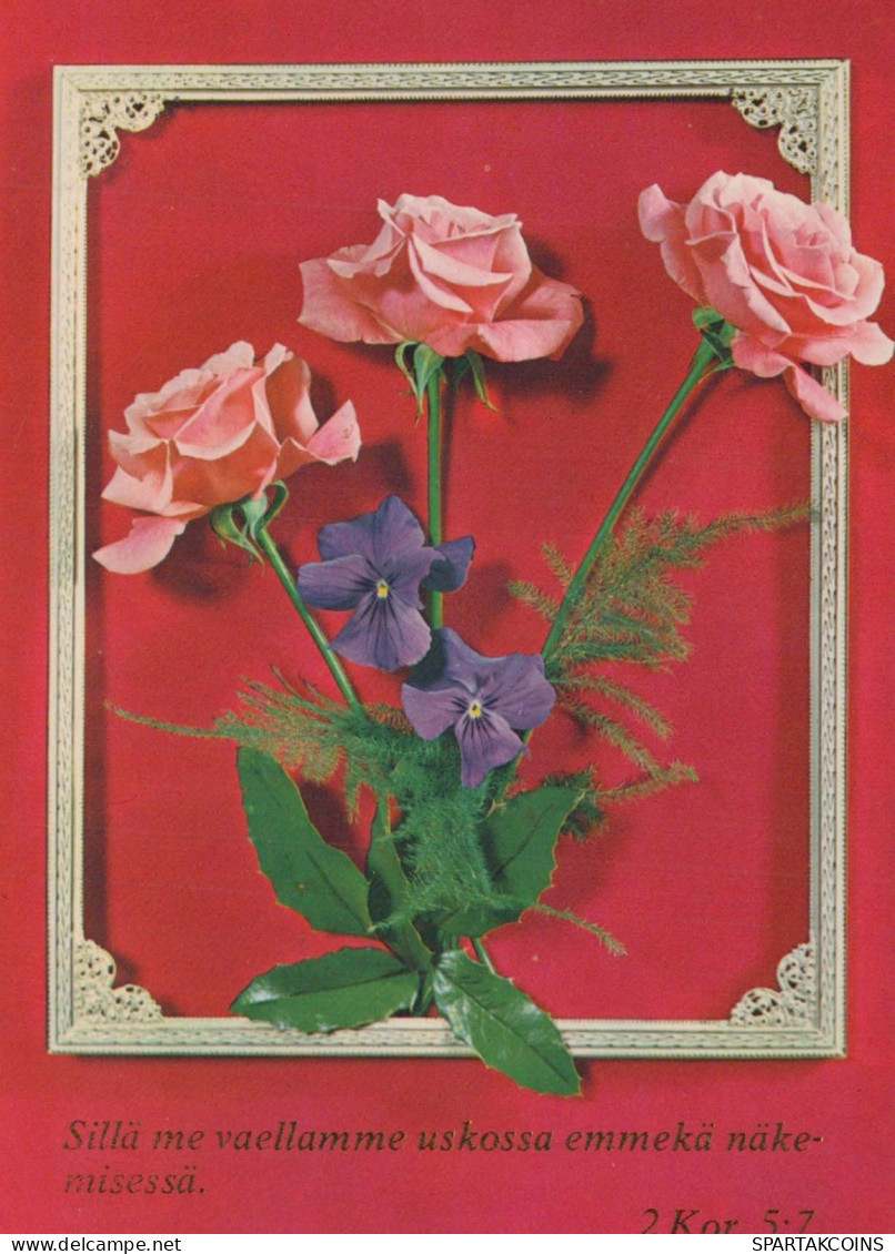 FLOWERS Vintage Postcard CPSM #PBZ304.GB - Fiori