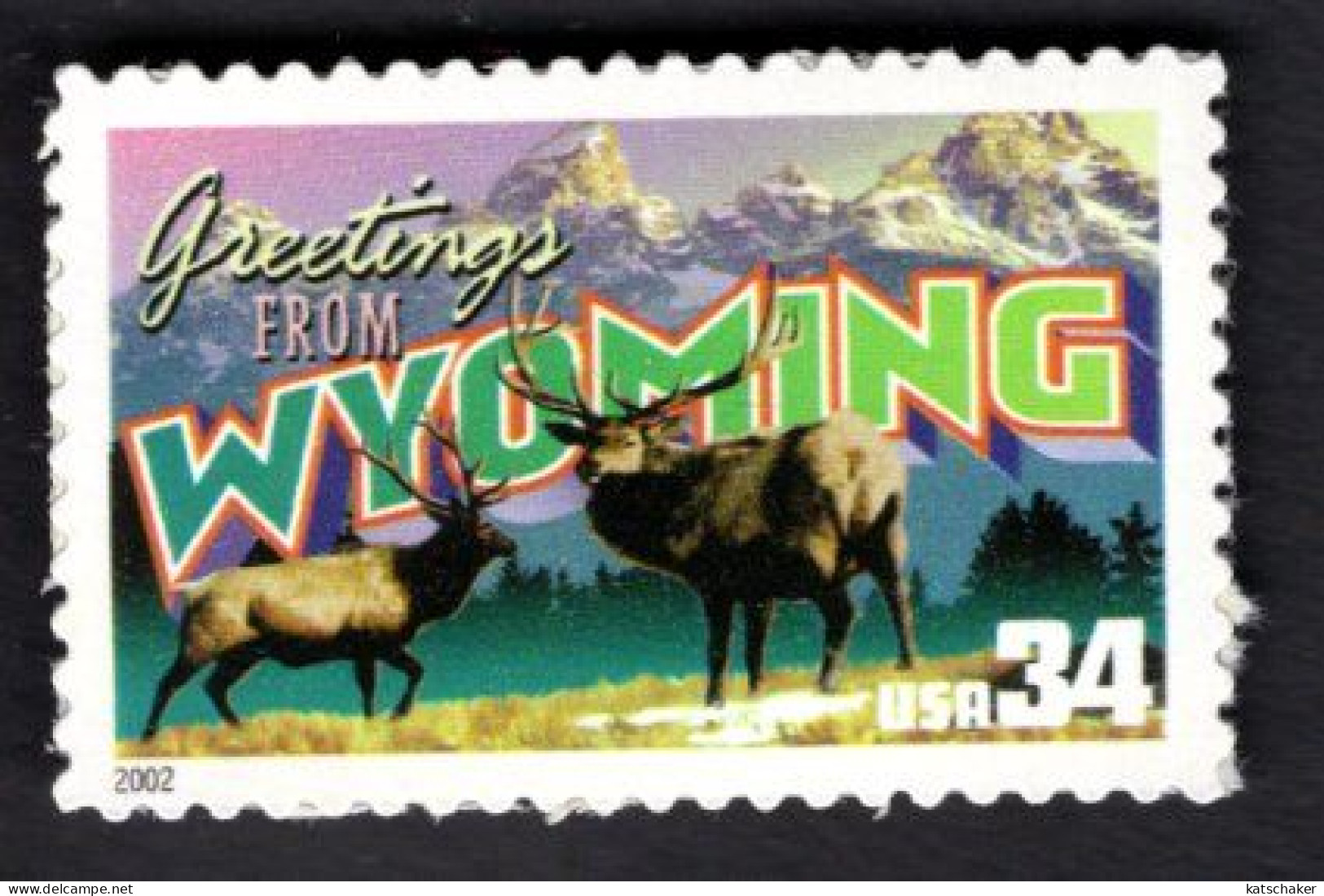 2016460295 2002 SCOTT 3610 (XX) POSTFRIS MINT NEVER HINGED  -  GREETINGS FROM AMERICA - WYOMING - Neufs