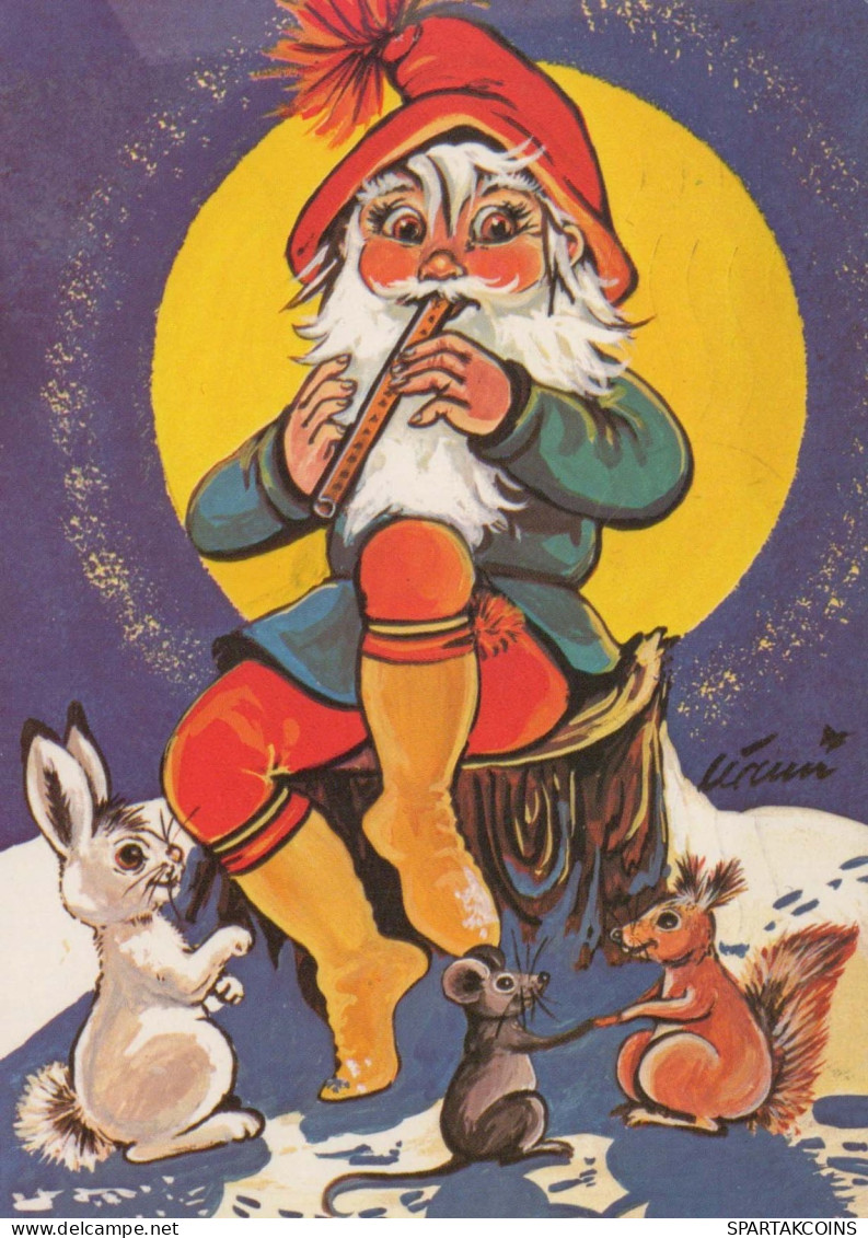 SANTA CLAUS Happy New Year Christmas Vintage Postcard CPSM #PBL158.GB - Santa Claus