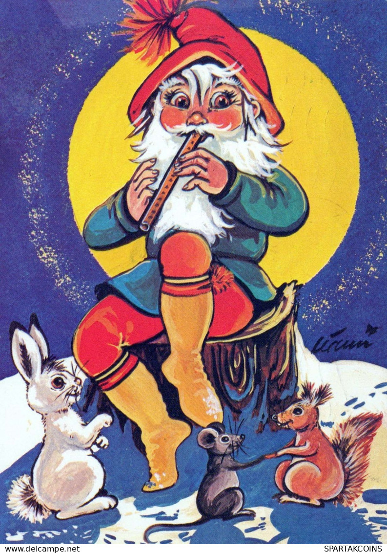 SANTA CLAUS Happy New Year Christmas Vintage Postcard CPSM #PBL158.GB - Santa Claus