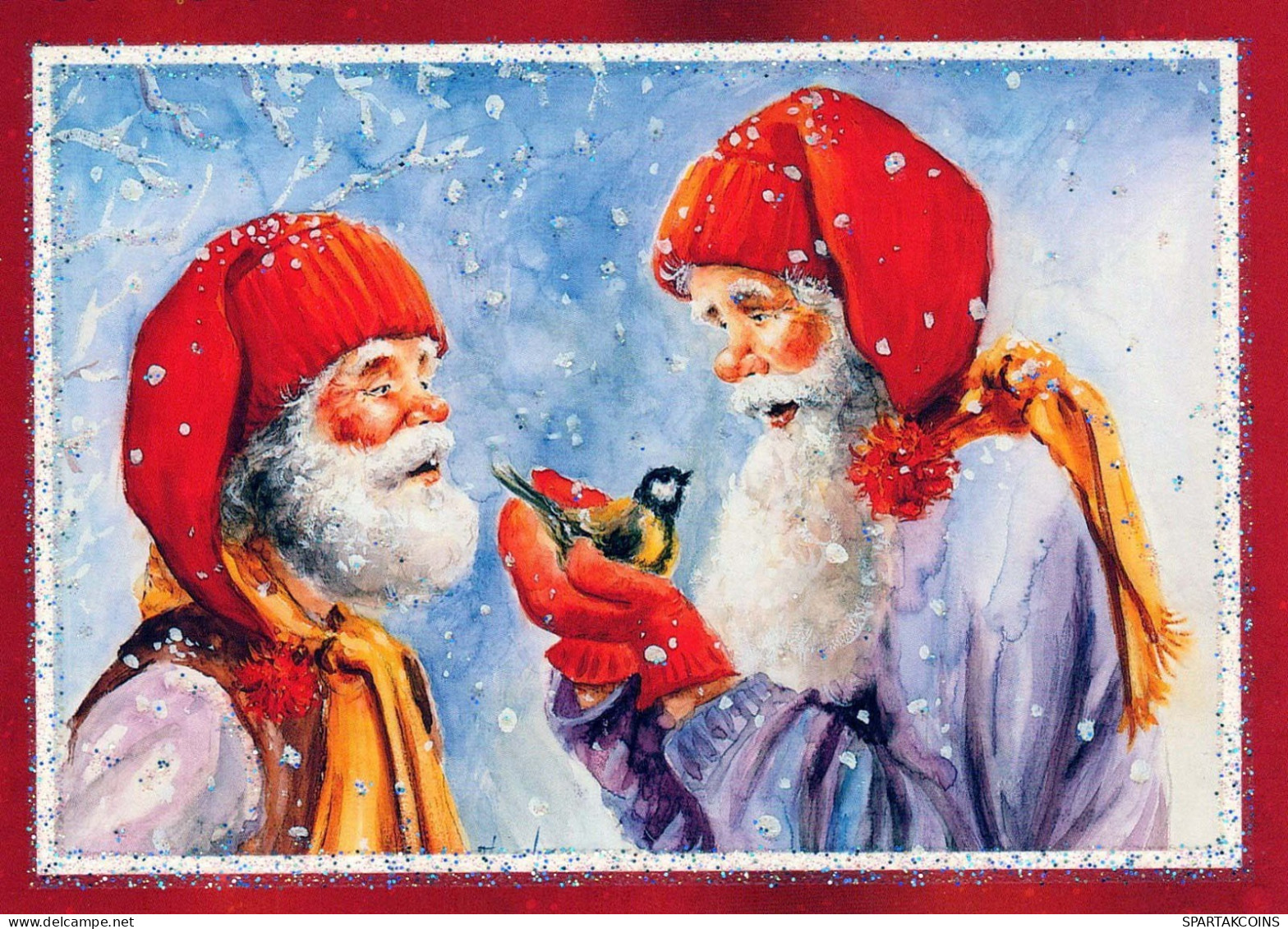 SANTA CLAUS Happy New Year Christmas Vintage Postcard CPSM #PBL085.GB - Santa Claus