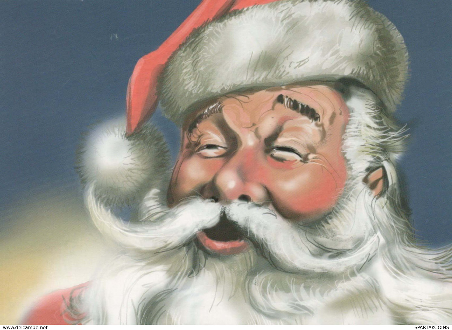 SANTA CLAUS Happy New Year Christmas Vintage Postcard CPSM #PBB095.GB - Santa Claus