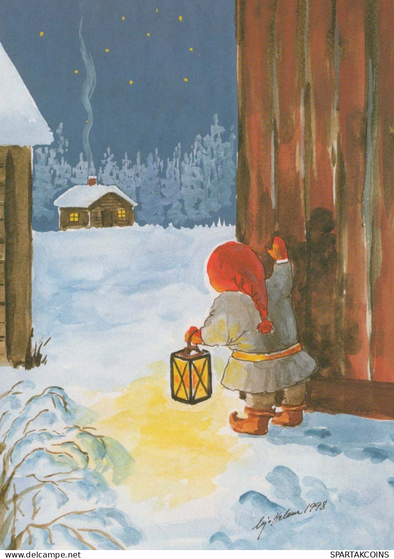 PÈRE NOËL Bonne Année Noël Vintage Carte Postale CPSM #PAU588.FR - Santa Claus
