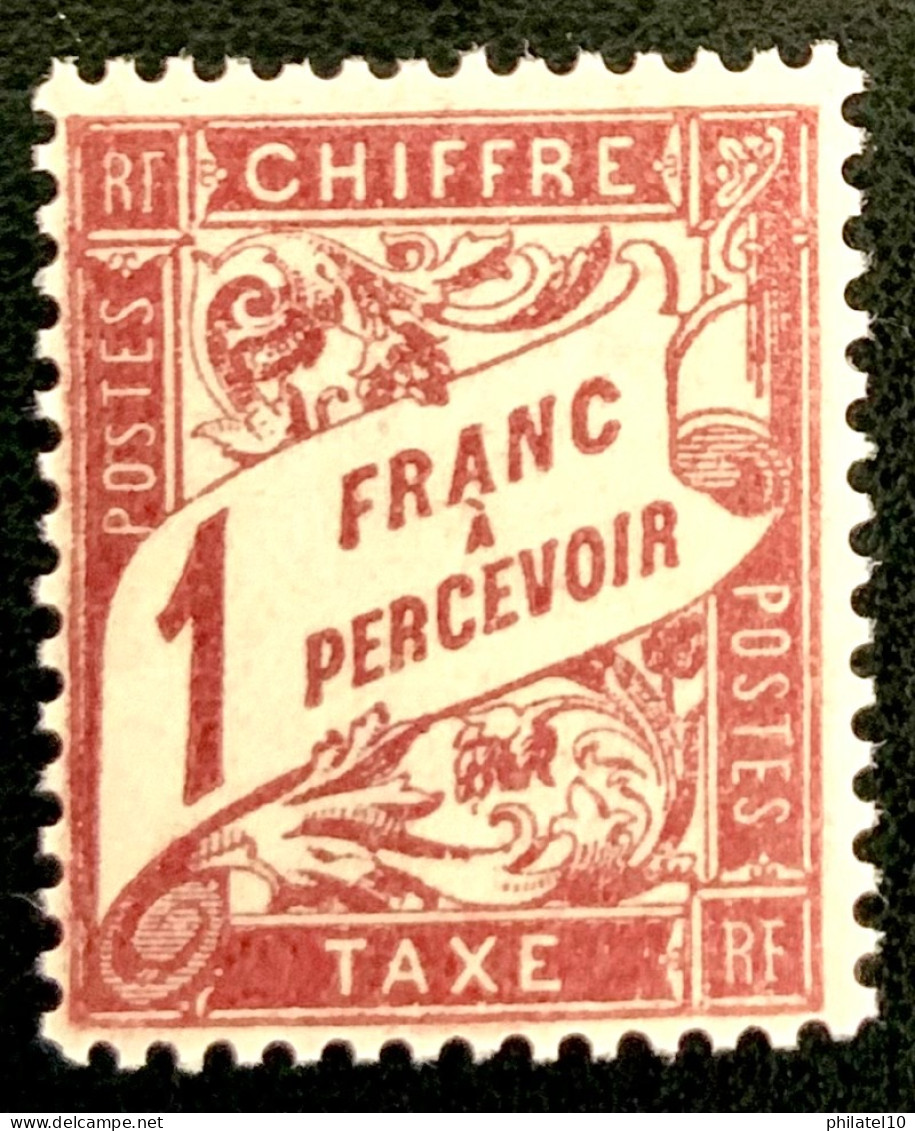 1935 FRANCE N 40A CHIFFRE TAXE À PERCEVOIR TYPE DUVAL 1 FRANC - NEUF** - 1859-1959 Neufs