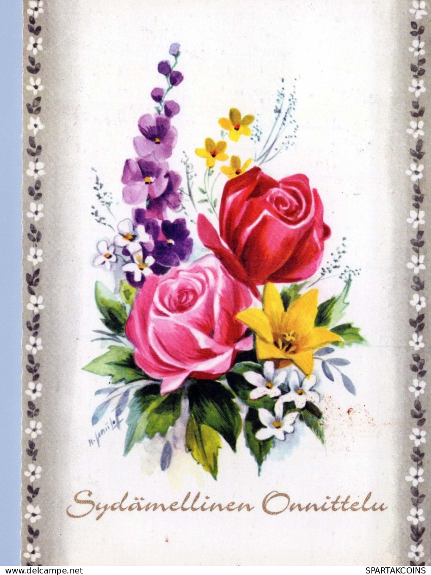 FLEURS Vintage Carte Postale CPSM #PAR598.FR - Blumen