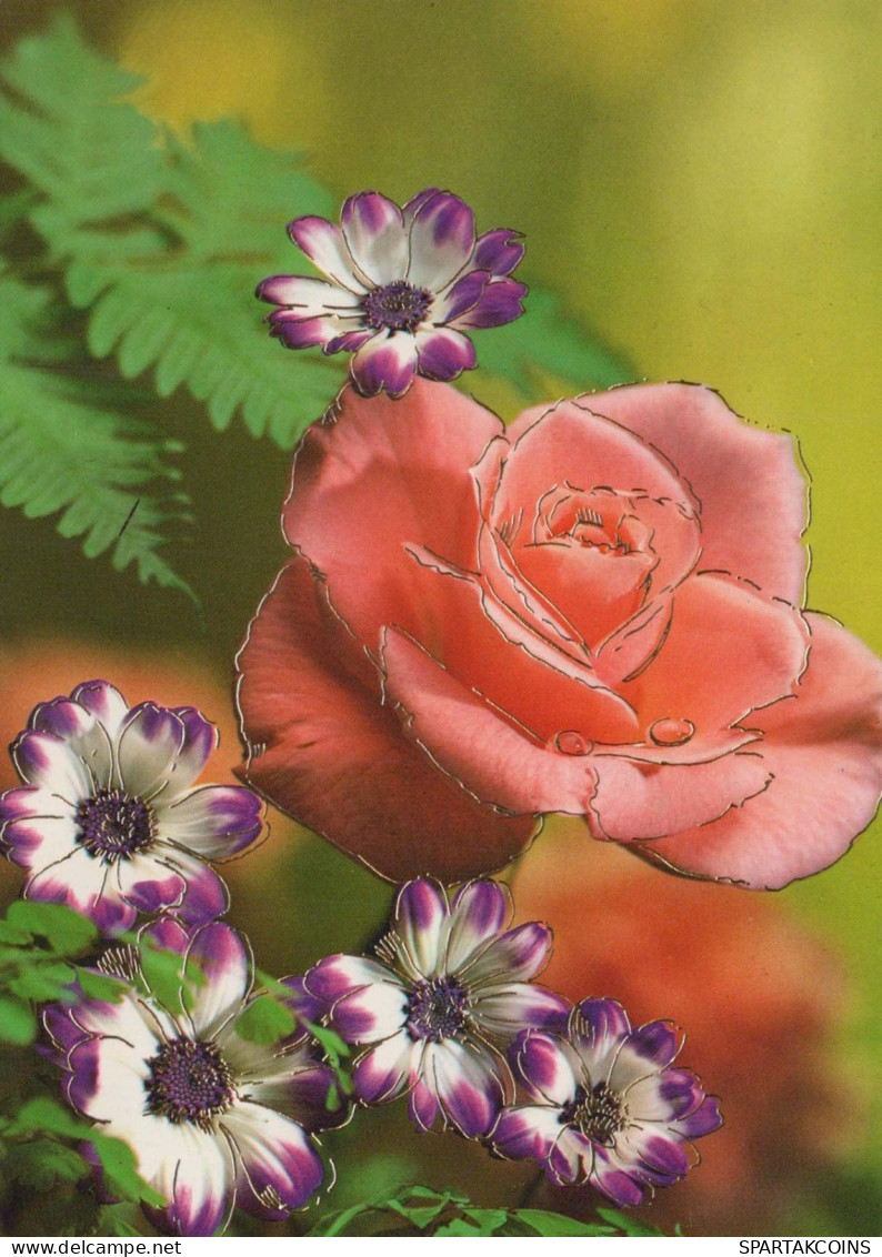 FLEURS Vintage Carte Postale CPSM #PAS319.FR - Flowers