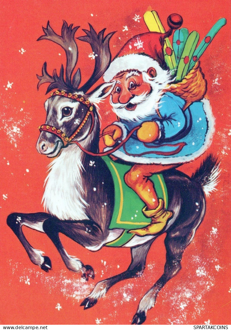 PÈRE NOËL NOËL Fêtes Voeux Vintage Carte Postale CPSM #PAJ923.FR - Santa Claus