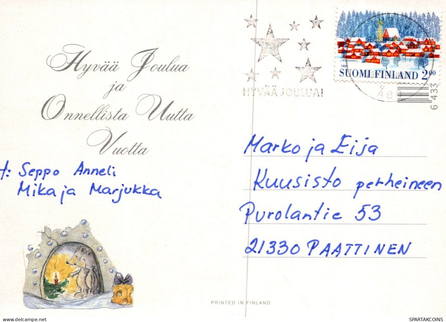 PÈRE NOËL ANGES NOËL Vintage Carte Postale CPSM #PAK136.FR - Santa Claus