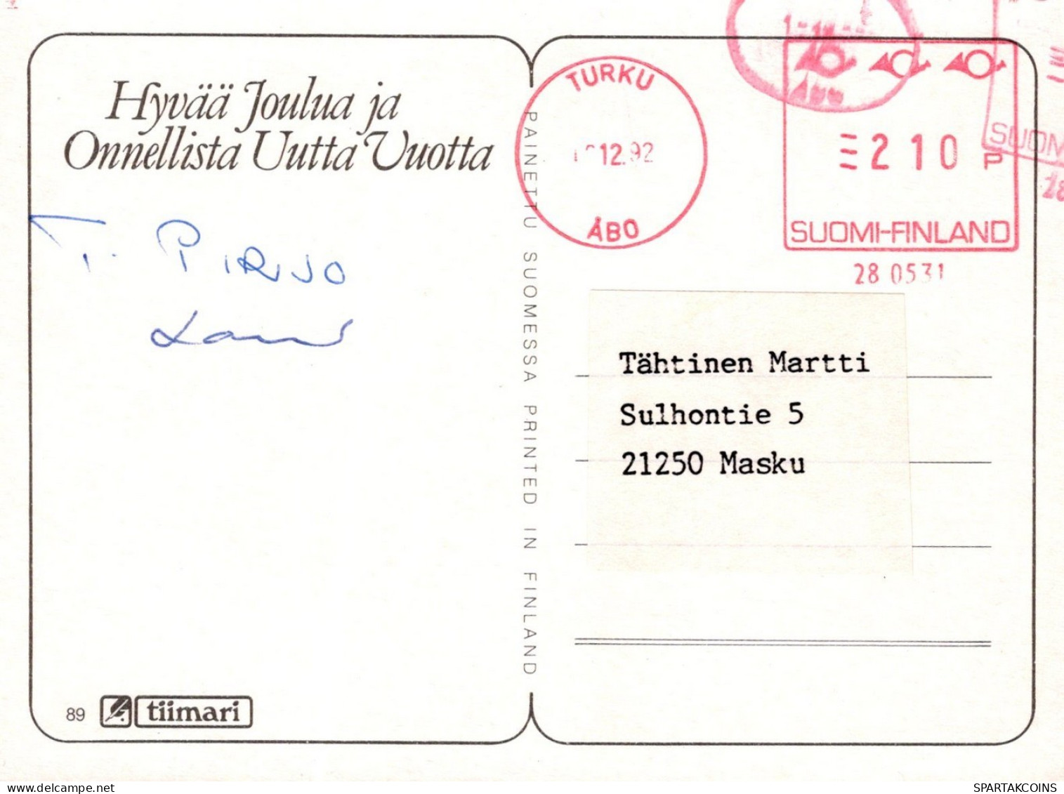 PÈRE NOËL NOËL Fêtes Voeux Vintage Carte Postale CPSMPF #PAJ443.FR - Santa Claus