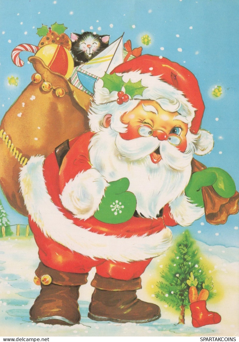 PÈRE NOËL NOËL Fêtes Voeux Vintage Carte Postale CPSM #PAK205.FR - Santa Claus