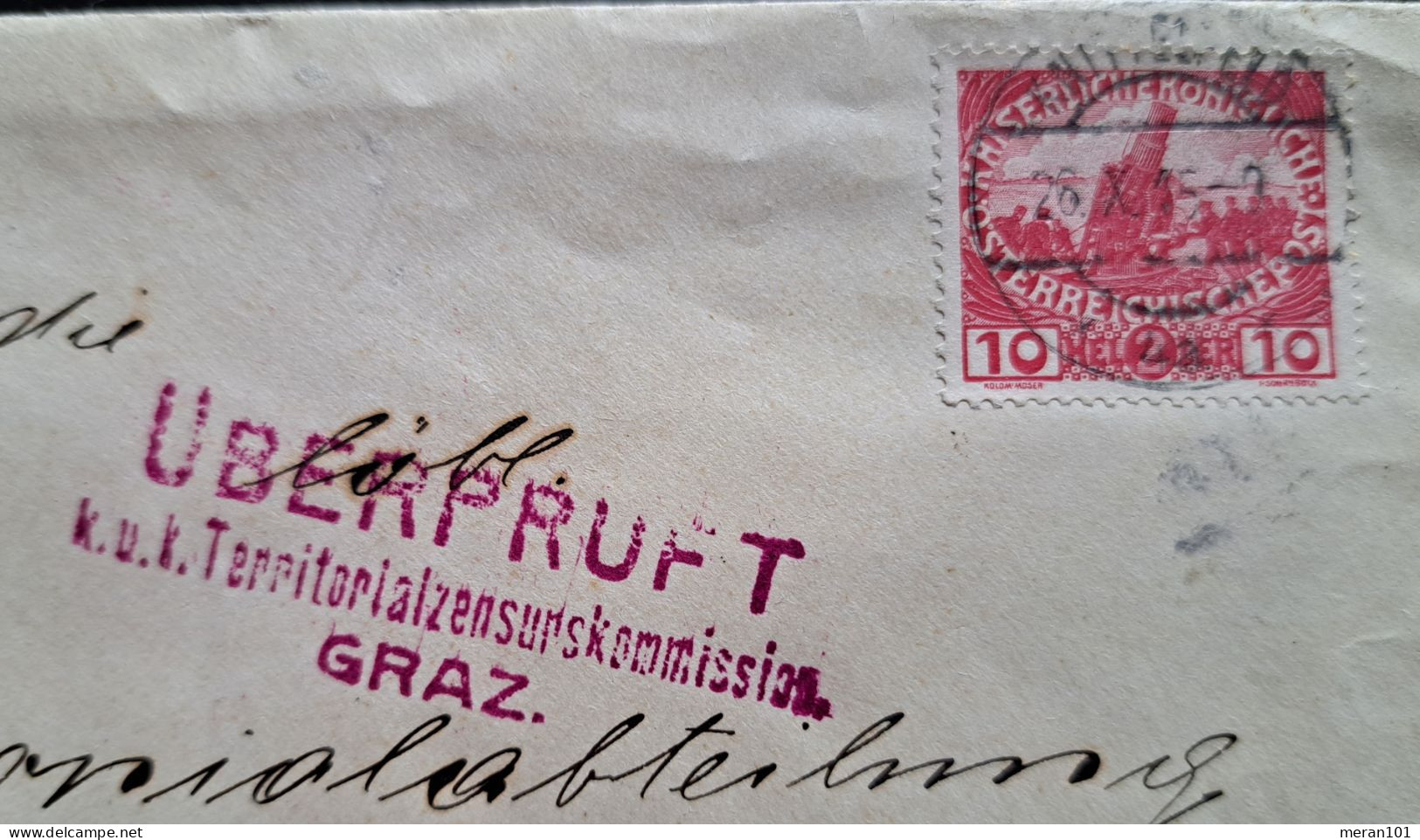 Österreich 1915, Brief Nach Berlin Militärzensur Zensurstreifen - Lettres & Documents