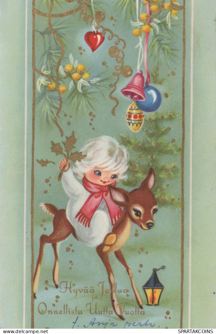 ANGE NOËL Vintage Carte Postale CPSMPF #PAG800.FR - Anges